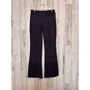 Spring Street Vintage Pinstripe Flare Dress Pants Charcoal/Pink Women’s 3